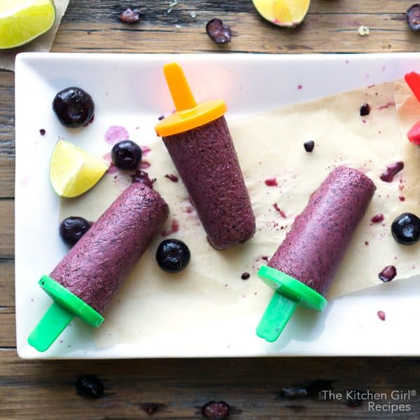 Blueberry Greek Yogurt Fruit Popsicles Healthy frozen smoothie popsicles