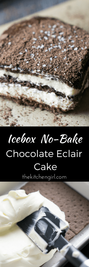 Easy Icebox Chocolate Eclair Cake No Bake Overnight Refrigerator Cake
