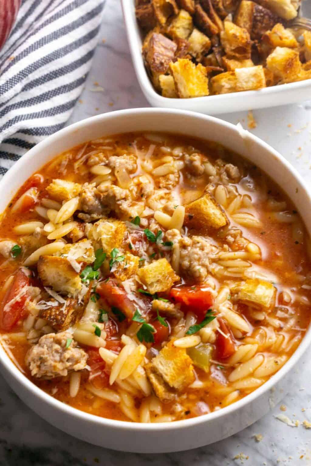 Italian Sausage Soup [Instant Pot or Stove] The Kitchen Girl