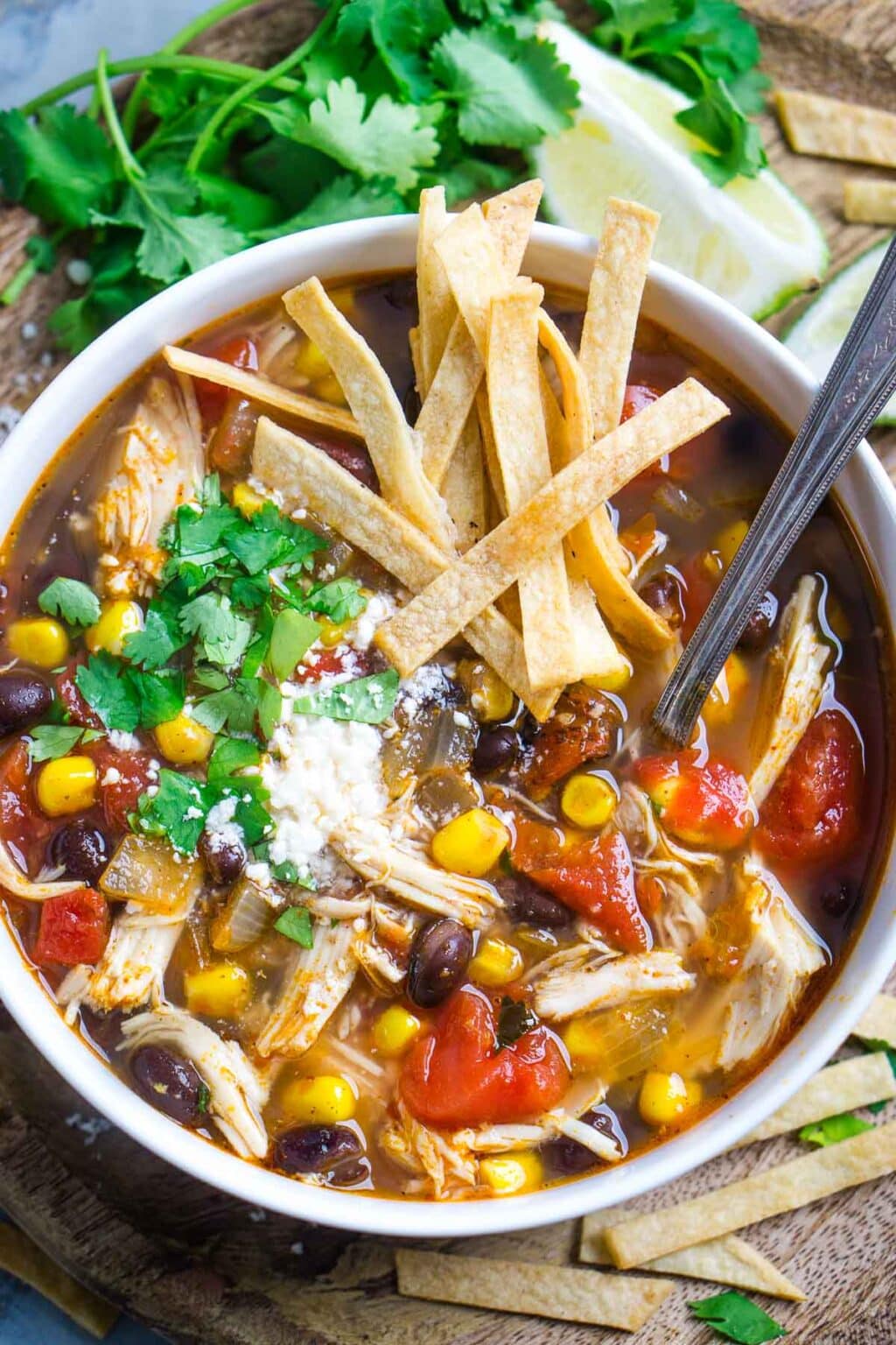 Easy Chicken Tortilla Soup Recipe The Kitchen Girl