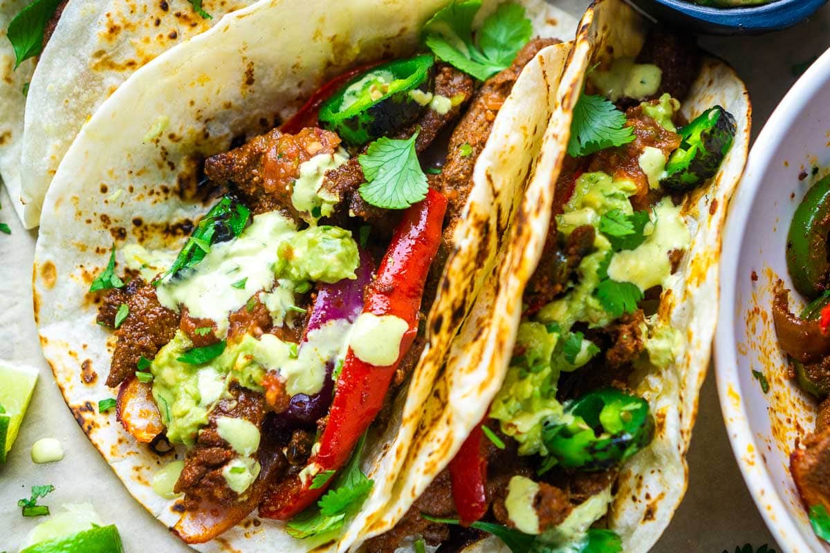 Easy Flank Steak Fajitas