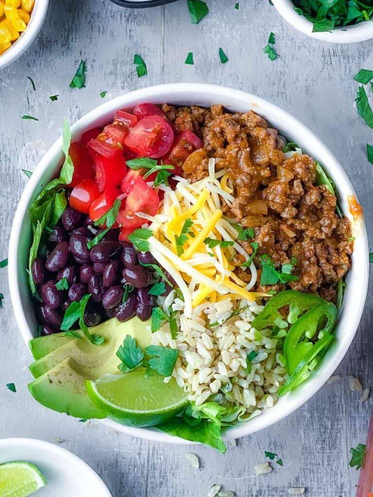 Easy Taco Bowl Recipe (Taco Rice Bowl) The Kitchen Girl