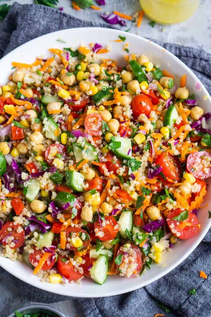 Fresh Vegetable Quinoa Salad Recipe - The Kitchen Girl